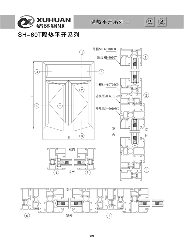 SH-60T隔熱平開系列