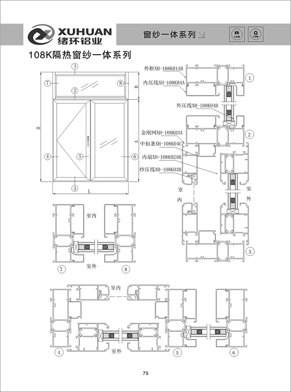 108K隔熱窗紗一體系列