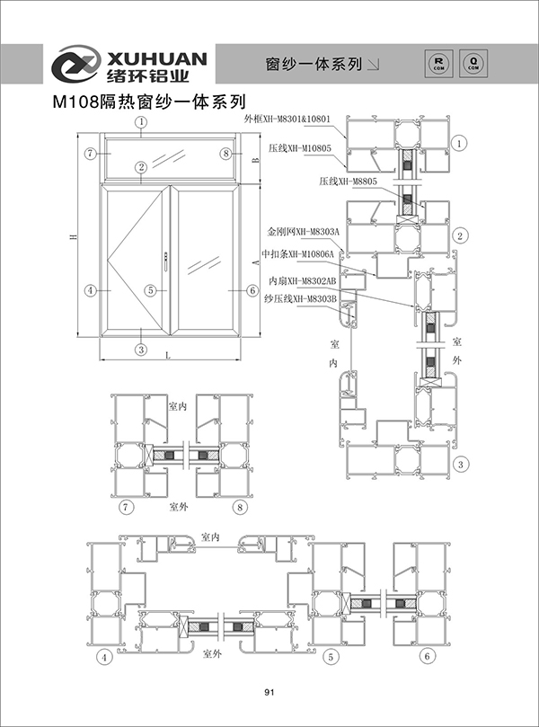 M108隔熱窗紗一體系列